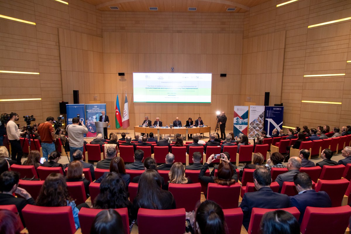 icomosaz's tweet photo. An international conference on "UNESCO conventions' role in preserving cultural values and aspects of improving their application" was held in Baku on 08.12.2022.
@ICOMOS @UNESCO @IcomOfficiel @UNESCO_AZ @icomazerbaijan @ADAUniversity @ICOMOSTURKEY @Unescoturkey @icomos_pakistan https://t.co/2flvv6ok5j