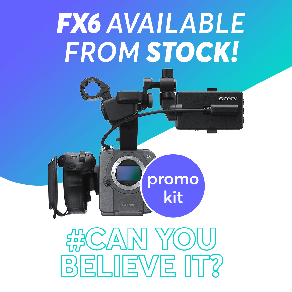 Can you believe it?! The most wanted camera out there, now available from stock! To celebrate we have created a PROMO kit with FREE 2x Card + 2x Battery. Order today &amp; Shoot tomorrow! 🛒 vocas.link/fx6kit