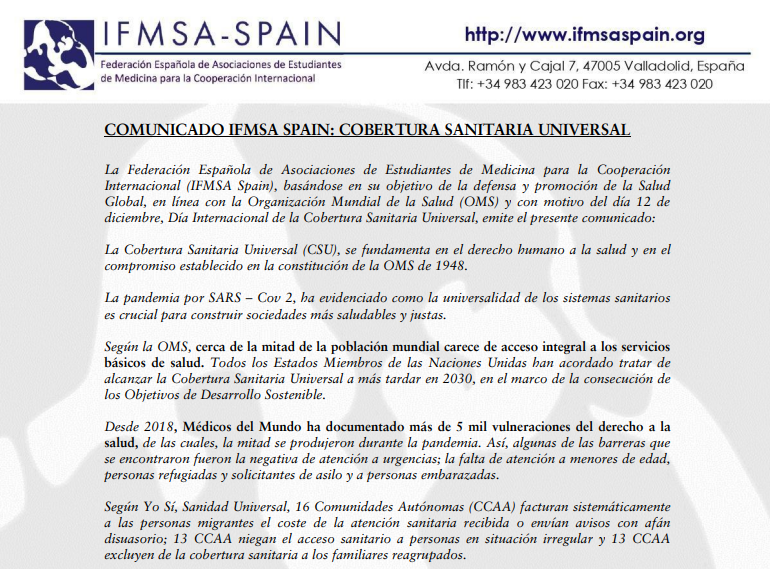 IFMSA-Spain tweet media