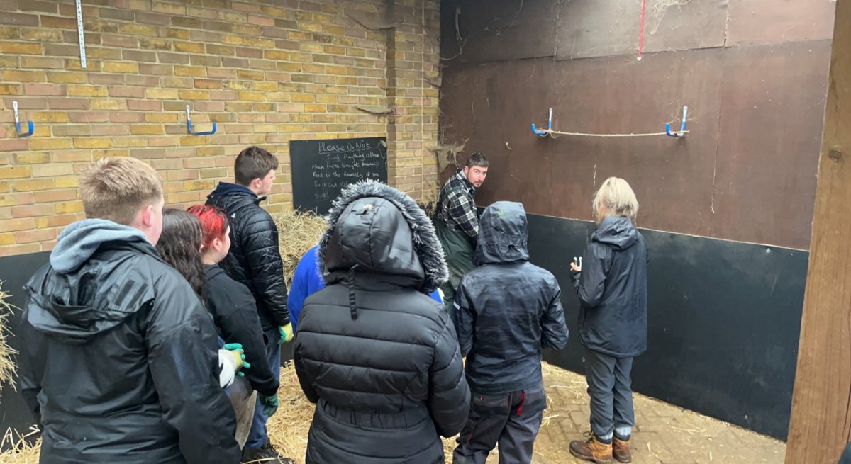 Our #agriculture students go on regular trips to experience agriculture outside of the College environment as well as speak to industry experts. Recently, the Level 2 students visited @mudchute and received a talk and demonstration on the importance of hoof trimming.