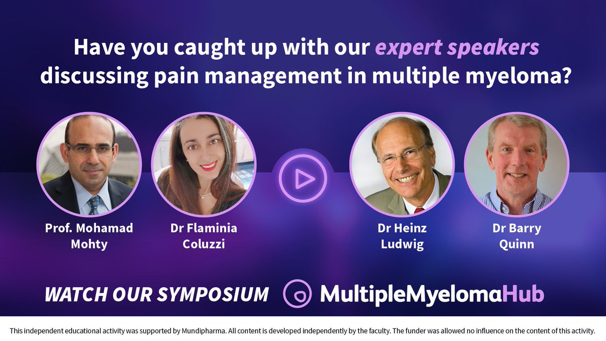 MM_Hub's tweet photo. Have you caught up with our expert speakers discussing pain management in #multiplemyeloma?

Find out more about the presentation of neuropathic pain and holistic pain management in patients with #myeloma.

https://t.co/SakU1upgjc

#cancerpainmanagement #cancerpain #mmsm https://t.co/RVgWYZMSEw