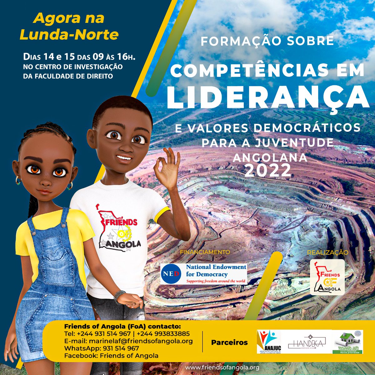 FoAAngola's tweet photo. Agora na Lunda-Norte/ Dundo .
Workshop sobre Competência em Liderança e Valores Democraticos. Realizado pela Friends of Angola,financiado pela National Endowment for Democracy.(NED)
#Friendsofangola
#ProjectoAgir
#Anajuc https://t.co/nmZmZlWOuR