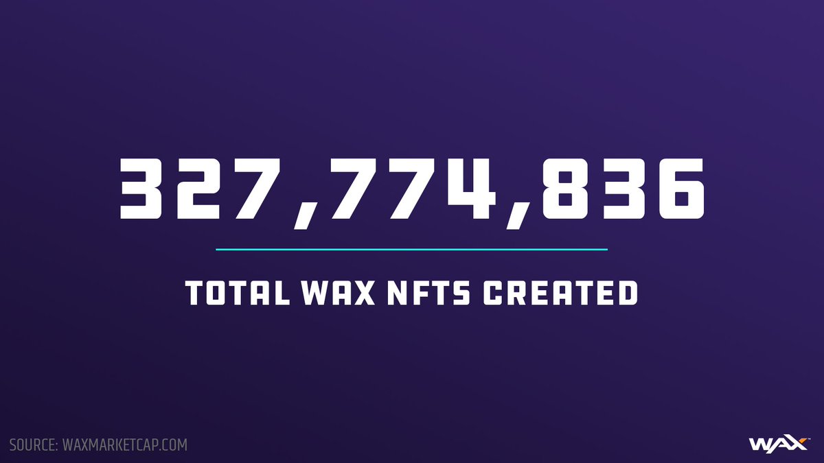 🚀 WAX is not slowing down! The #WAXNFT Ecosystem grows daily with more #NFT collectors joining & being interested in affordable & carbon-neutral digital #collectibles. #BlockchainGaming #NFTs $WAXP Get Started: wallet.wax.io.