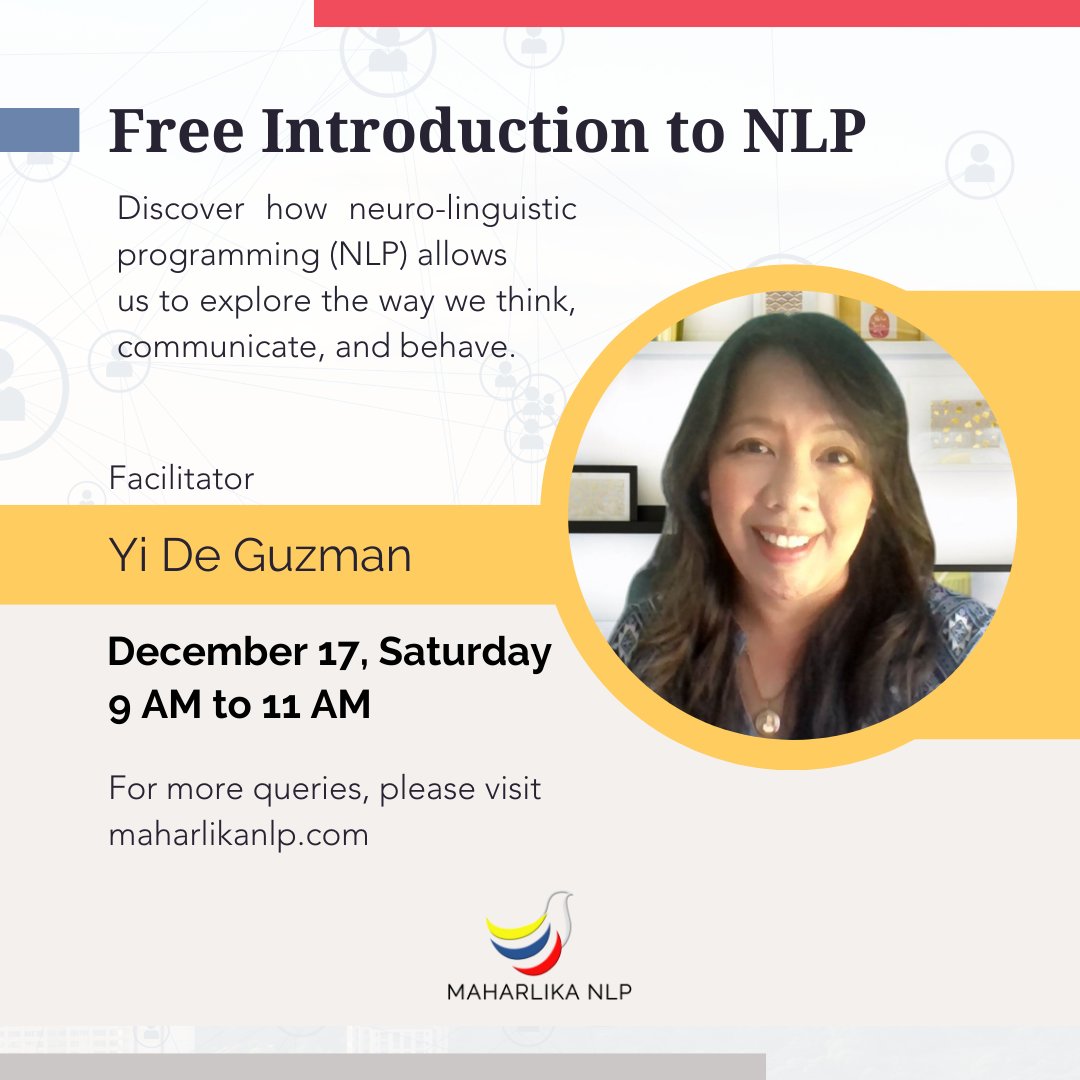 MaharlikaNlp's tweet image. We welcome everyone for a free introduction to NLP session on December 17, Saturday at 9:00 AM to 11:00 AM! Hope to see you there! 

This will be our last free workshop for 2022! 

The sign up for our intro to NLP sessions: maharlikanlp.com/nlpintro

#free #session #IntroToNLP #nlp