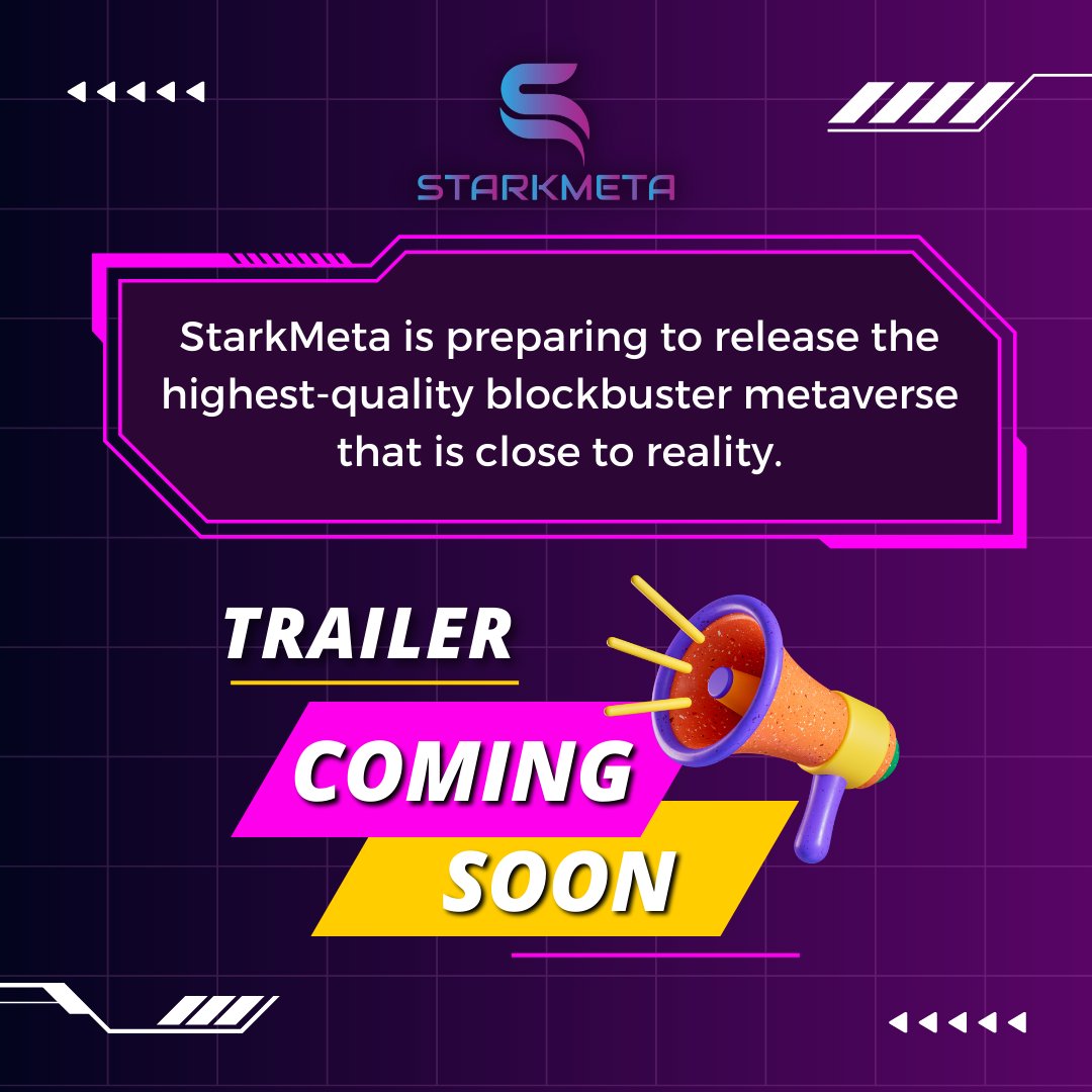 #Starkmeta is working hard towards creating an ultra-realistic #Metaverse experience
Join us in this journey of writing the chapter for #Blockchain technology!
Stay Tuned.
#cryptocurrency
