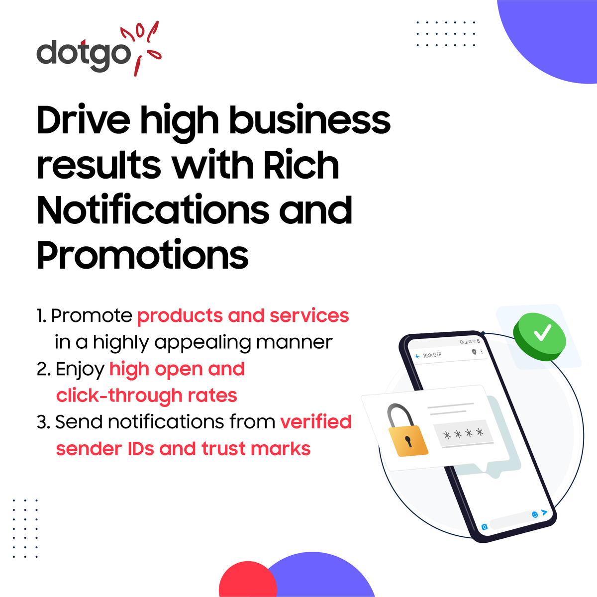 DOTGO's tweet photo. Improve marketing campaigns and transactional notifications using rich cards, suggested actions, and carousels.

#RCS #Marketing #RBM #Google #GrowWithDotgo https://t.co/QLGjmylg93