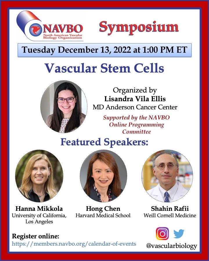 **HAPPENING TOMORROW** You can't miss our symposium on vascular stem cells, featuring talks from these great scientists. Register now: members.navbo.org/calendar-of-ev…
