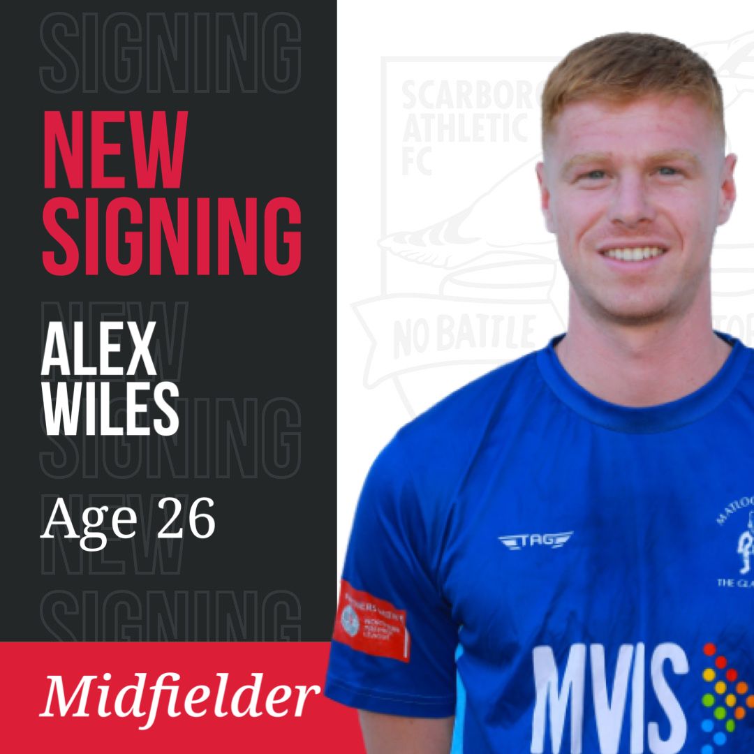 NEW SIGNING 🖊️

We are delighted to confirm the signing of Alex Wiles from Matlock Town.

Greening and Ingham wanted the 26 year old box-to-box midfielder as one of their first signings back in Summer 2021.

Full story: scarboroughathletic.com/news/new-signi… 

Welcome to the Boro Alex 🌊🐶