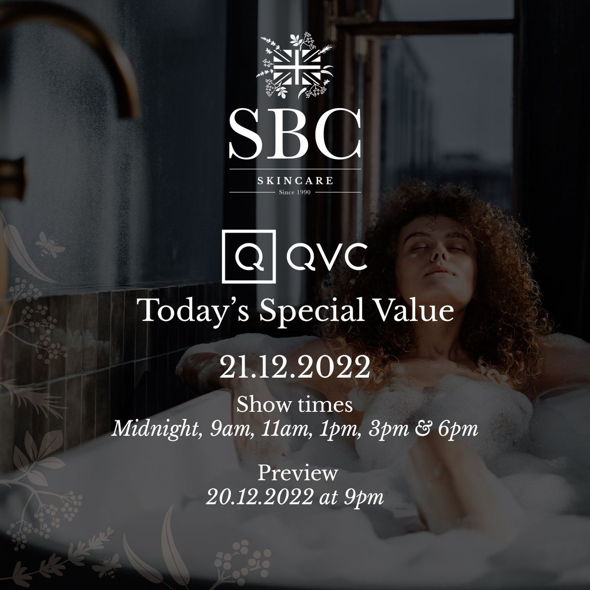 SBConQVCuk's tweet photo. Our final Today’s Special Value of the year is coming! 🤩🤎🧡🍂
Put your notifications on!
#qvcbeauty #qvc #qvcuk #qvcshow #sbcskincare https://t.co/paWSCnkt7Y