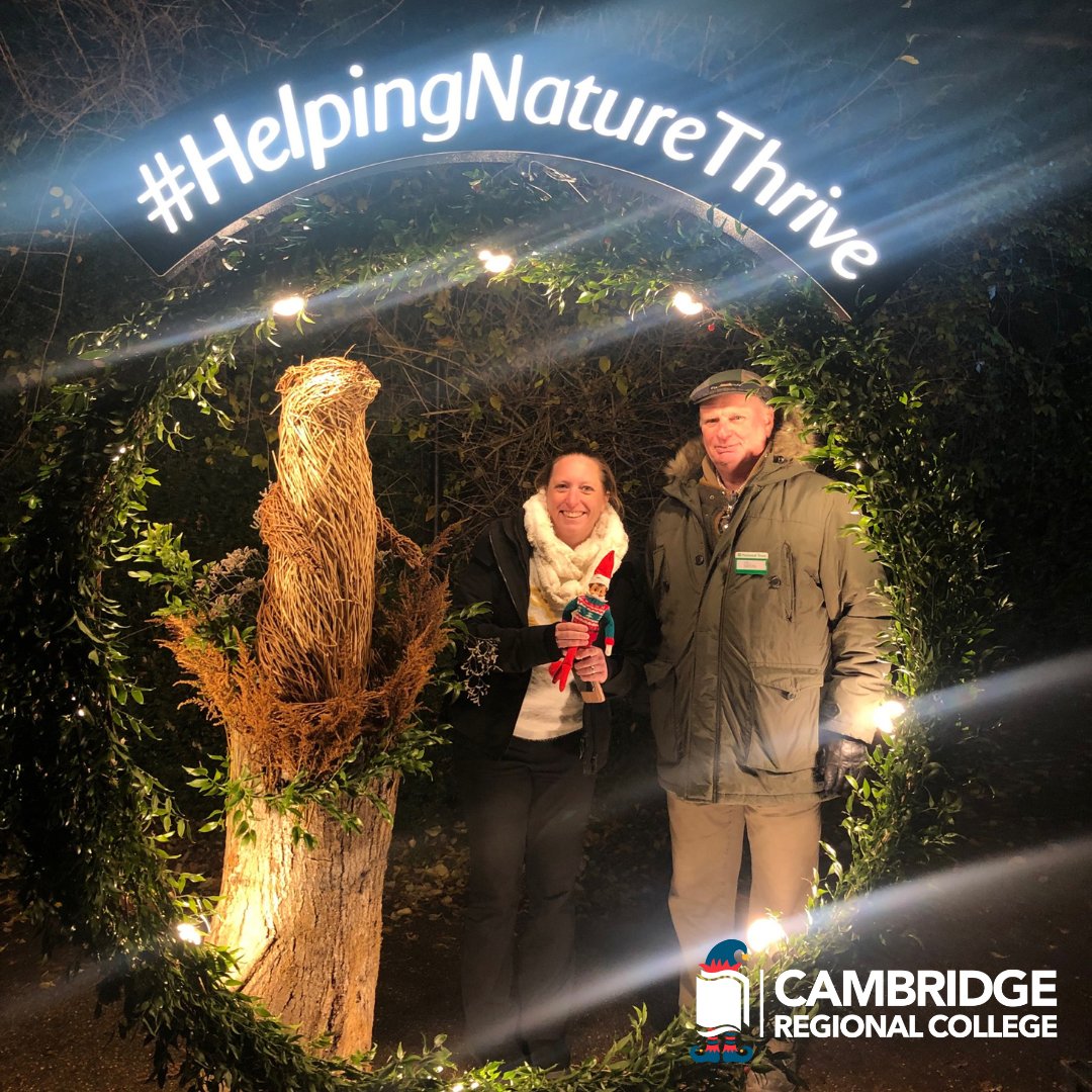 CRC_College's tweet photo. CRC's Green Team have been busy at @AngleseyAbbeyNT over the last few weeks, helping the team prepare for the Winter Lights. Thursday, Elfis went to the preview evening with Andrew, our Green Team leader and Kate, our Vice Principal to see their great work!
#HelpingNatureThrive https://t.co/ttVRA84W6R