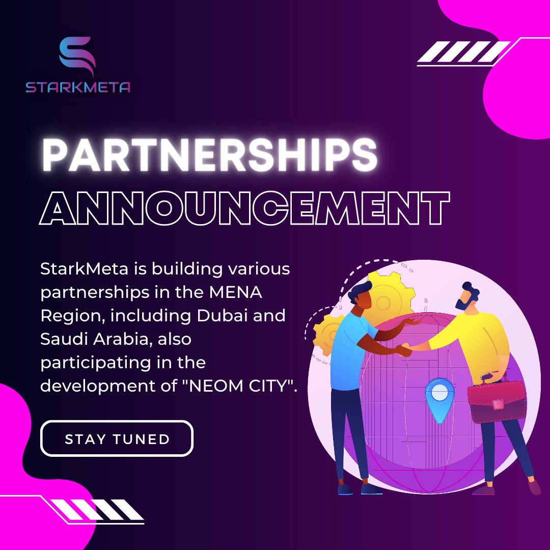High-profile partnerships coming soon!!
We are actively building several business partnerships in MENA region, #Dubai and Saudi Arabia while also actively participating in the dev. of "NEOM CITY"
Stay tuned for more updates!
#business #Blockchain