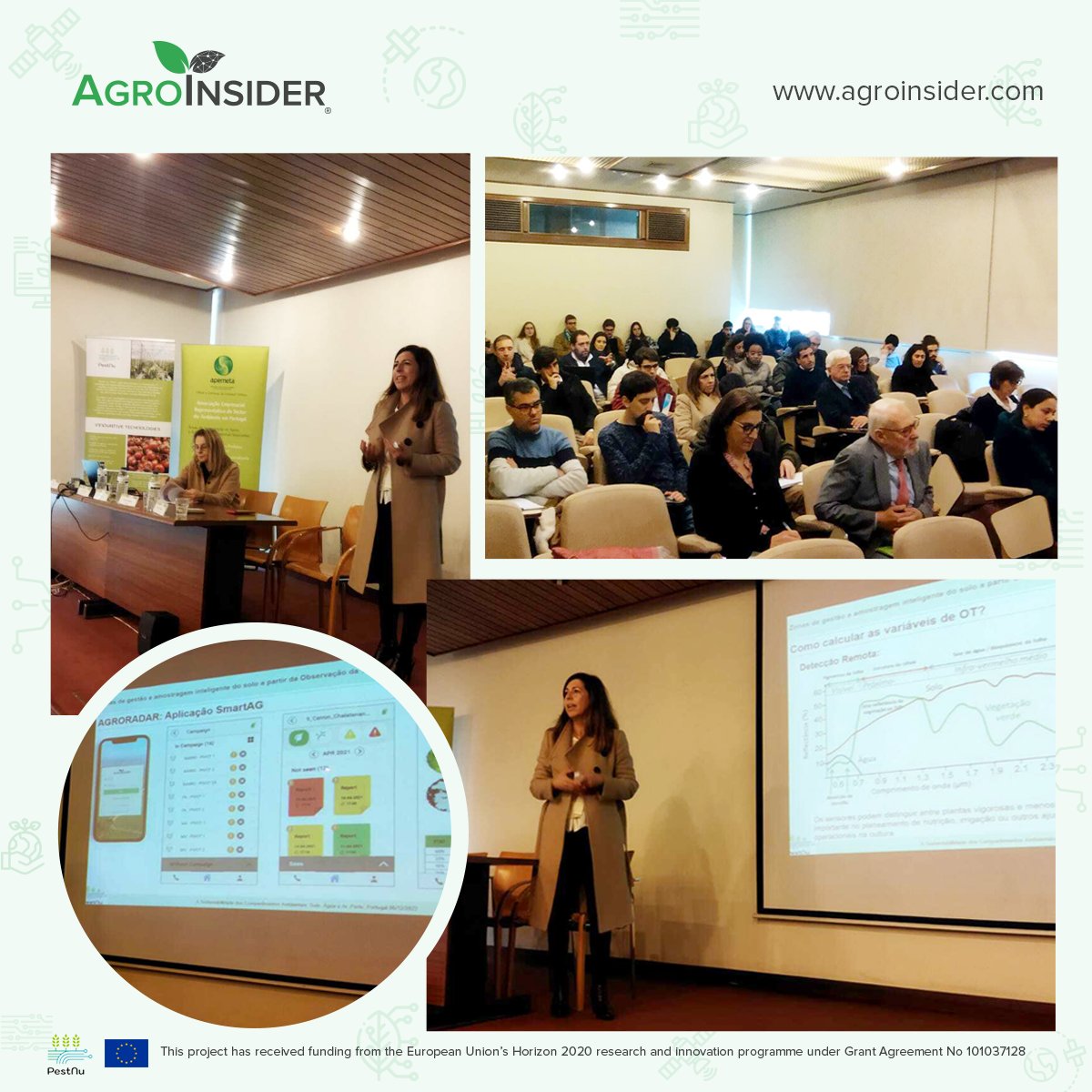 AgroInsider's tweet photo. Last week, we participated in the workshop “The Sustainability of Environmental Compartments: Soil, water and air”, organized by APEMETA. 

At the event, Patrícia Lourenço spoke about Intelligent Soil Management and Sampling Zones based on Earth Observation: AGRORADAR. 🌍 🛰 https://t.co/HxymjSrbei