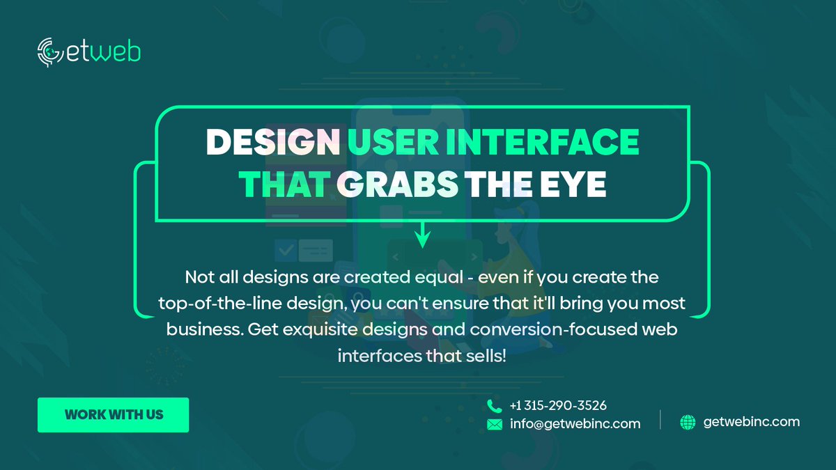 getwebinc's tweet image. Our team of vetted UI UX designers are here to create amazing converion-focused web interfaces. Call us today at +1 315-290-3526 or visit our website getwebinc.com
#UI #UX #UIUX #Designer #getweb #userinterface #Userexperience #landingpage #website #mobileapp #mobileUI