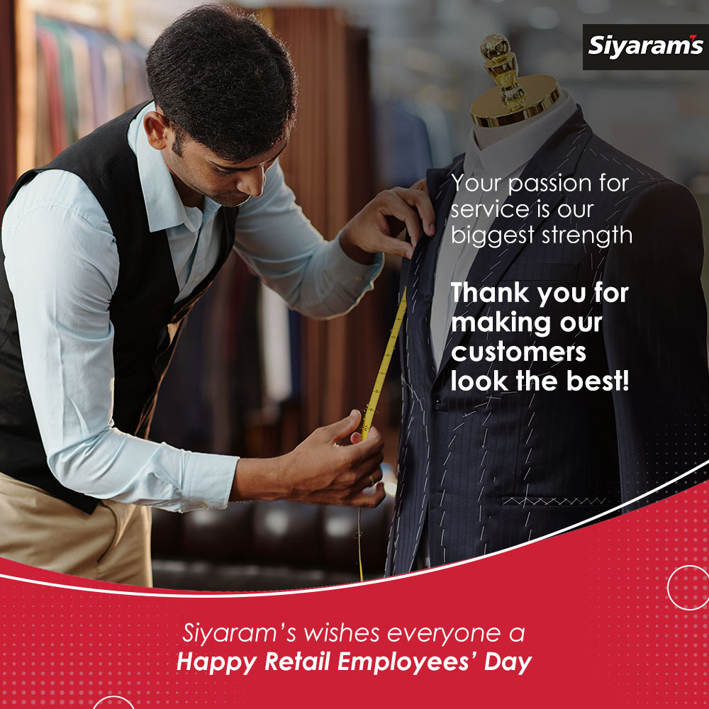 SiyaramsIndia's tweet photo. With unwavering determination and dedication, you help us in achieving our goals and keeping customers happy. We appreciate every effort poured in for the same. Thank you so much!
Happy Retail Employees’ Day!
#siyarams #comehometosiyarams #retailemployeesday #retailemployee https://t.co/cpWytPgjpQ