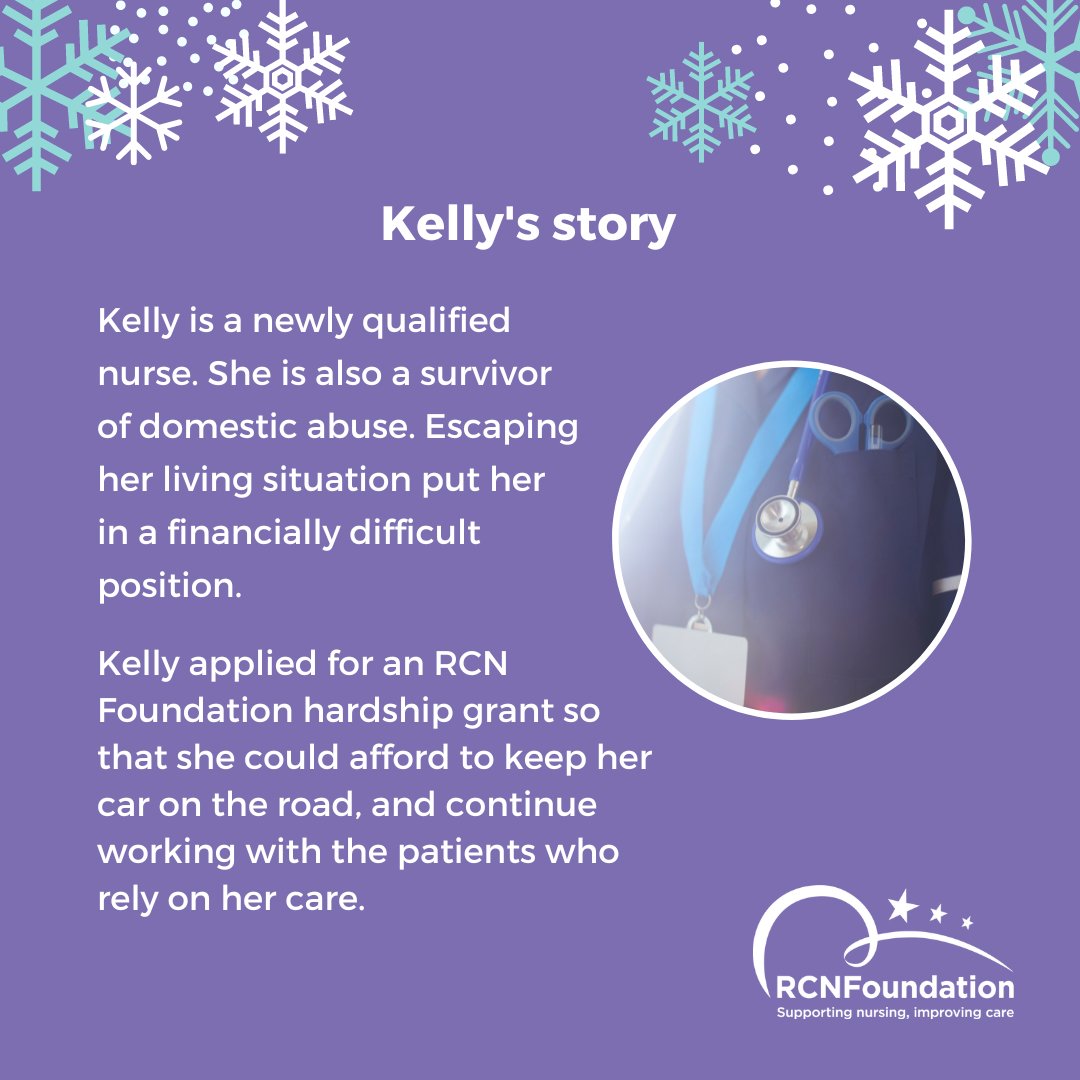 It's the final day of our #TwelveDaysOfXmasThanks, and we want to say thank you to every regular donor to the RCN Foundation.

Your support in 2022 has meant that healthcare workers like Kelly have been able to navigate very difficult circumstances.