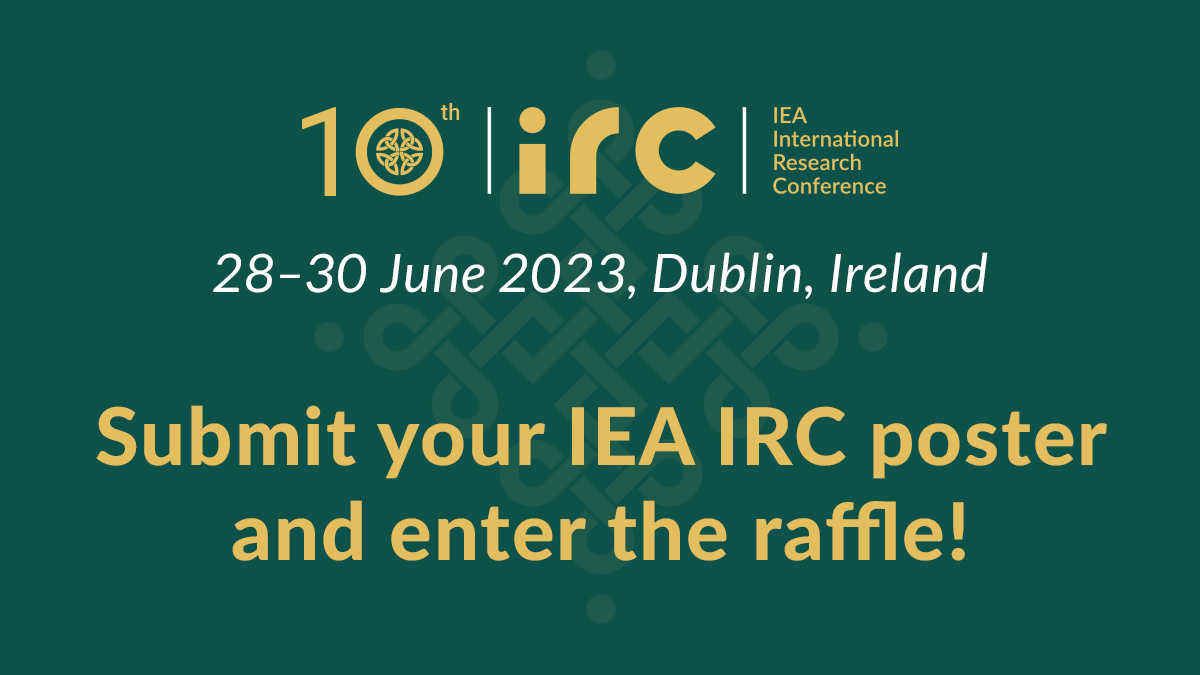 Submit your #IEAIRC poster proposal before 31 December to win a complimentary conference registration or poster prize worth €500!

More info and submission guidelines: ow.ly/ihsi50LcRTZ

#10thIRC @ERC_irl
