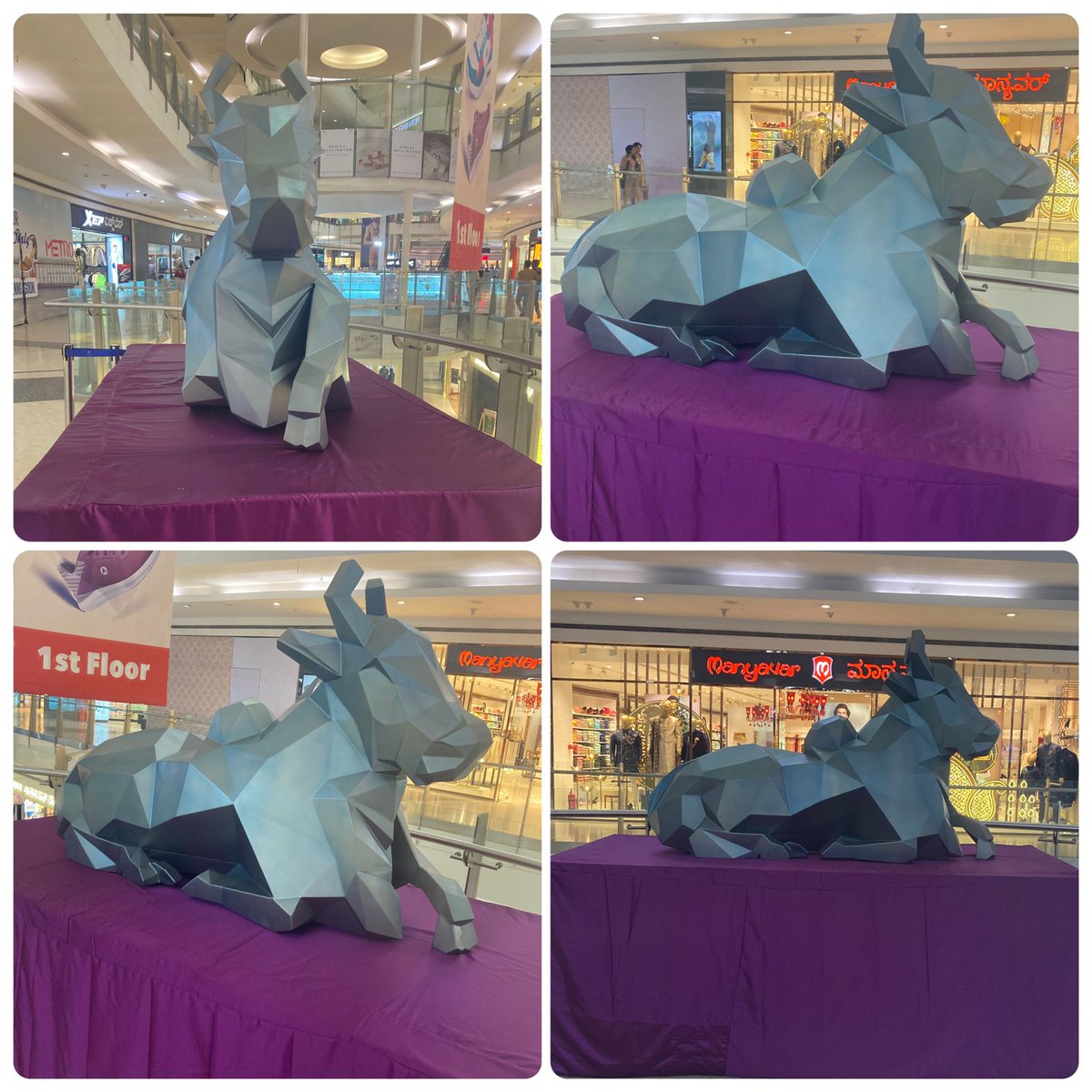 MantriRetail's tweet photo. Om Tatpurushaya Vidmahe, NandikeshwarayOm Tatpurushaya Vidmahe, Nandikeshwaraya Dhimahi, Tanno Vrishabharu Prachodayat 🙏🏻

Come visit #MantriSquare &amp; witness the majestic Nandi installation at our mall.

#mallsofbengaluru #bangalore #shoppingmall #shopandwin https://t.co/PLUyYROgtm
