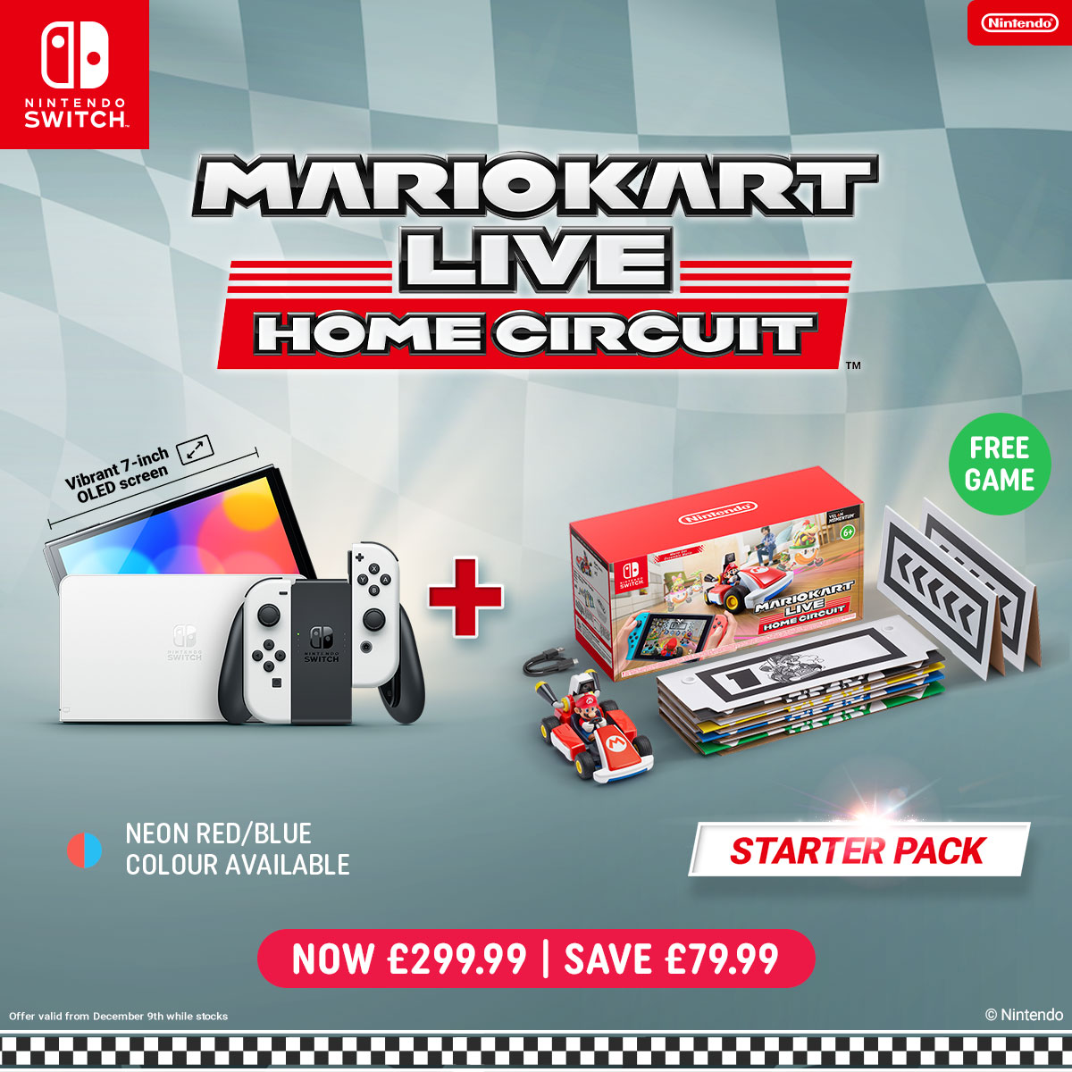 Get a new Switch OLED with Mario Kart Live Home Circuit for free