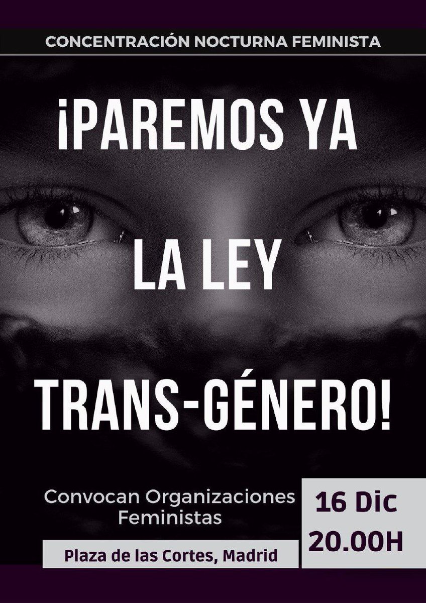 Desde Sanitarias Feministas nos unimos a la concentración para parar una ley que no solo no otorga derechos sino que pone en jaque la salud de niños niñas y adolescentes #ParemosYaLaLeyTransgenero