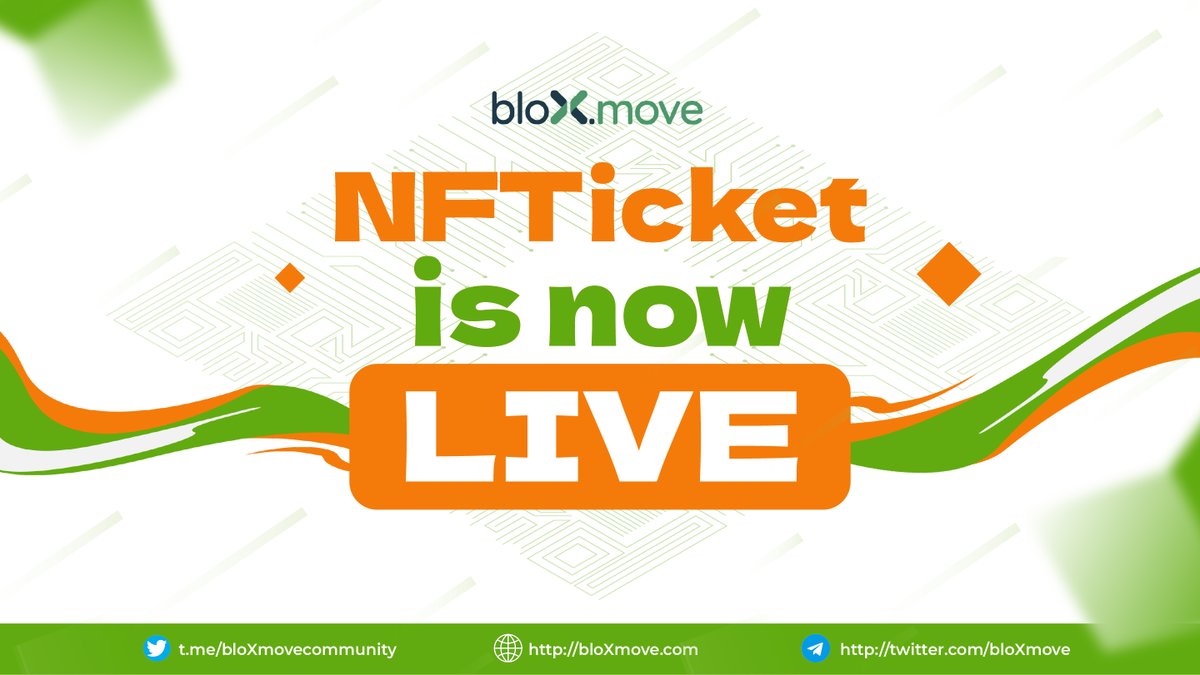 Last Friday we successfully launched our #NFTicket live demo! More than 1300 NFTickets have already been minted - thanks to our awesome community for your engagement and feedback!
Read more about the NFTicket launch and functions in the article by out CTO @HBloxmove ⬇️
#BLXM