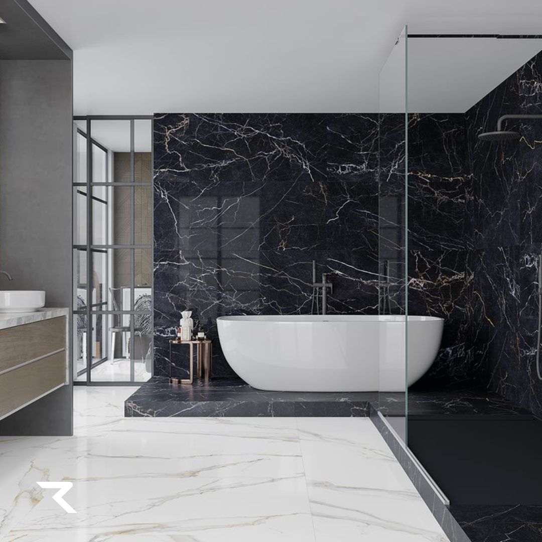 Apuesta todo al negro⚫
El mármol negro es símbolo de distinción, de refinamiento y de lujo. La serie Nero Gold aporta una riqueza visual inigualable a cualquier proyecto. 
¿Te atreverías con el mármol negro?
#marmolnegro #ambienteslujosos #interiorismodelujo #marmoldecalidad