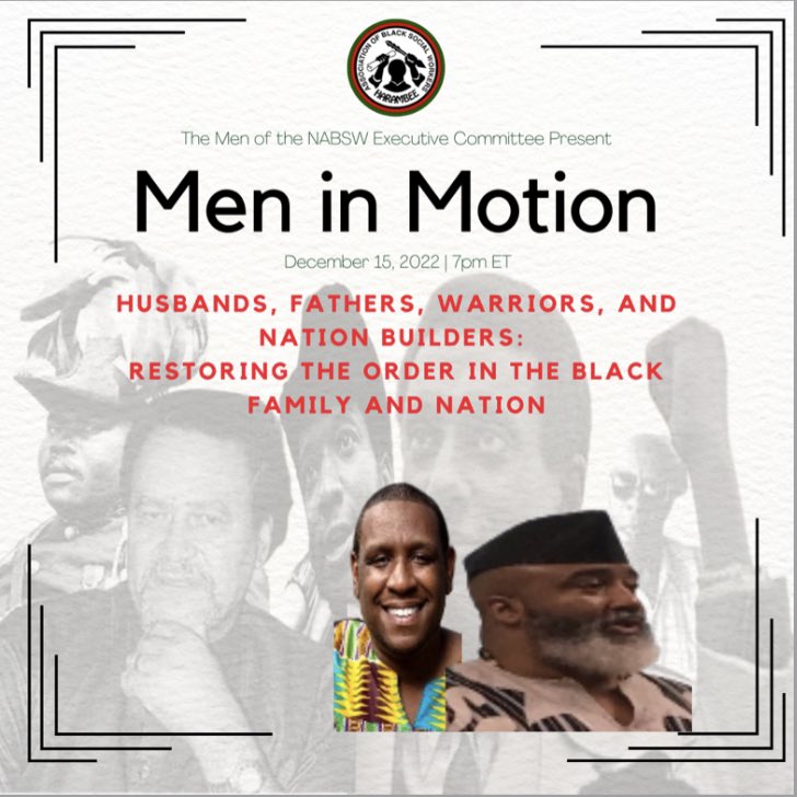 sonofadreamllc's tweet photo. Hosted by NABSW, this Thursday at 7pm I will join Olufemi Shepsu, NABSW Pan African Relations Committee Chair, for discussion on the role of Black men in our families and communities. Visit NABSW (@NABSWofficial) to register. #sonofadream https://t.co/6DL40mEIKJ