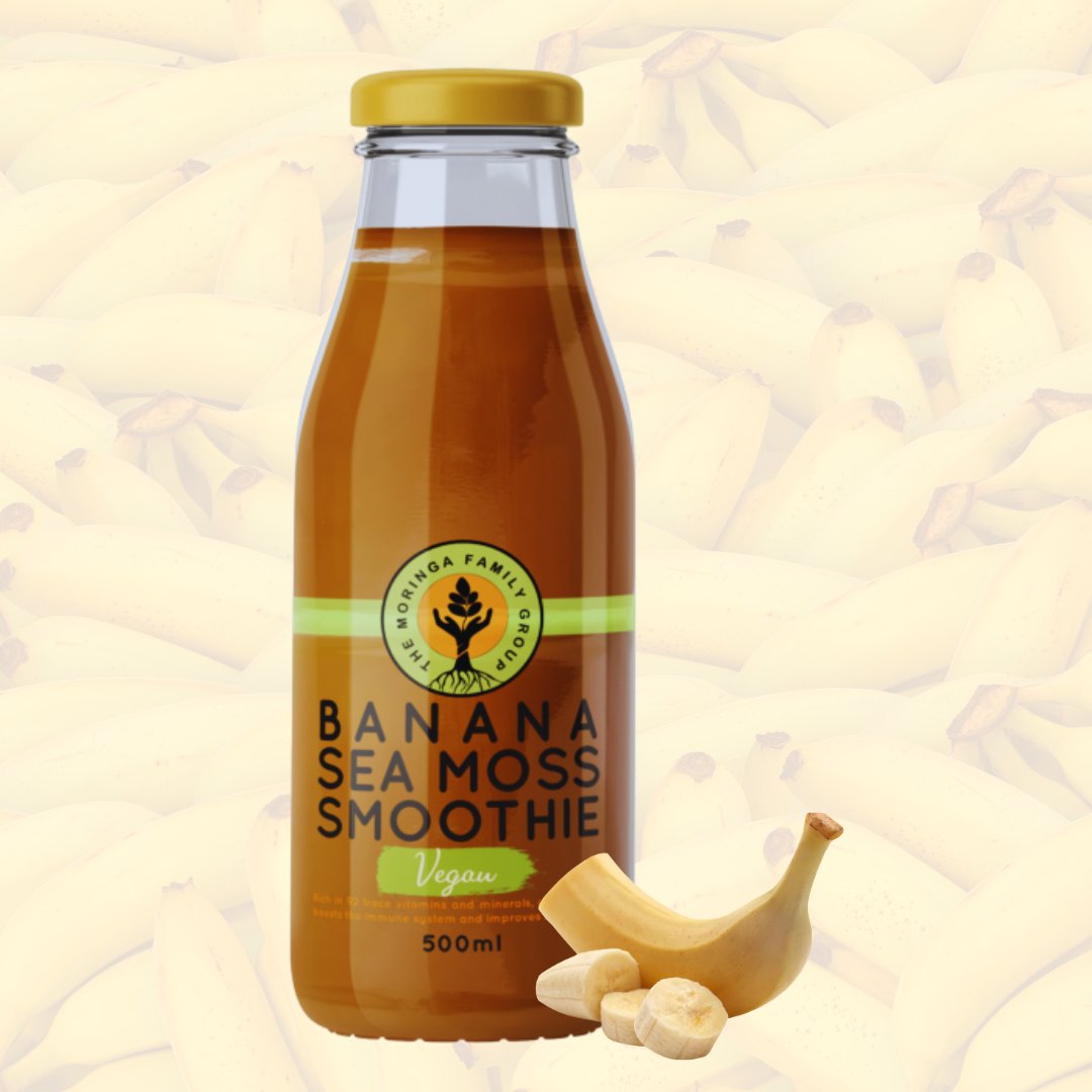 Hey, you. Yeah you. Grab a smoothie and get your banana fix. 😎 #dessert #Immunesystem #MoringaMondays #GoldenSeaMoss #banana #vegan