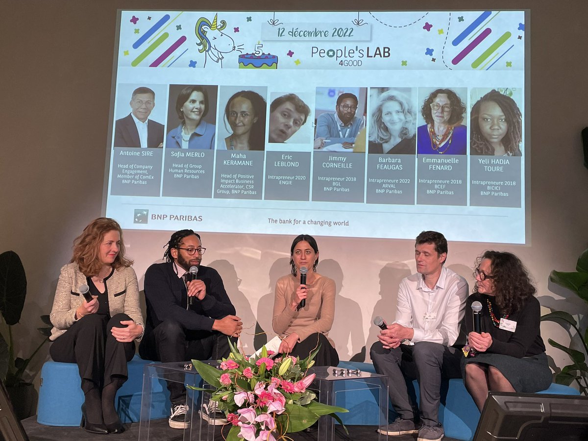 (#Intrapreneurs4Good) 53% des #intrapreneurs se disent à l’issue du programme 💬 plus conscients des engagements de l’#entreprise et plus à même d’y contribuer 😍 <a href="/MatdeLAt/">Mathilde Cristiani</a> <a href="/BNPParibas/">BNP Paribas Group</a>