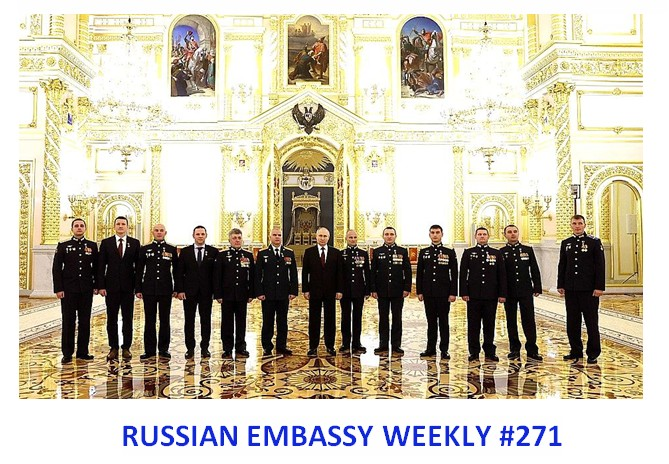 RusEmbUSA's tweet photo. ⚡️Enjoy the 2️⃣7️⃣1️⃣th #RussianEmbassyWeekly⚡️
🔗https://t.co/0RElamD44O https://t.co/wXI5VHp5J4