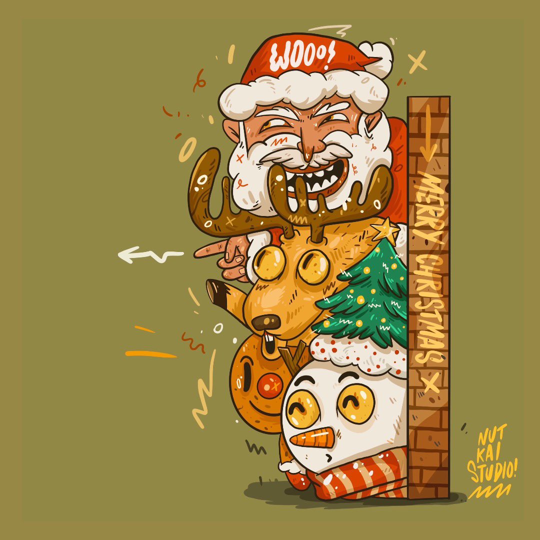 🎄ลิ๊งๆๆๆๆ🎄
TOGETHER WE GO!!
🎅🏼🐓🦌⛄️🌈🌲🥨
.
.
#sticker #nutkai #streetart #digitalart #sketch #illustrator #christmas #santaclaus #digitalpainting #drawing #draw