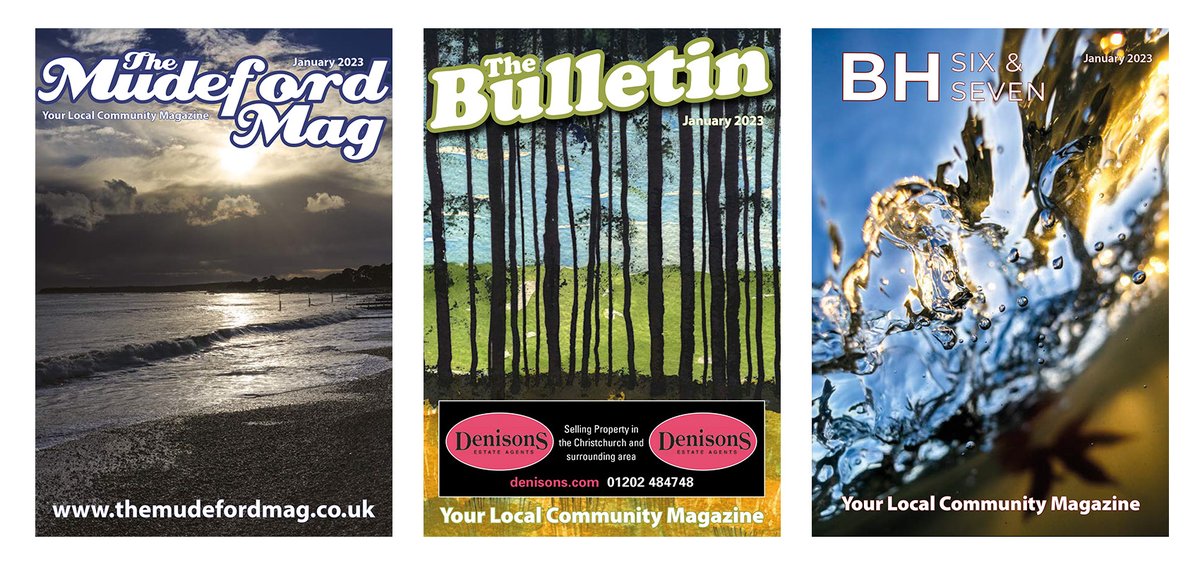 MudefordMag's tweet photo. The January editions of The MudefordMag, The Bulletin and BH Six and Seven are now available to read online at https://t.co/8WfldEeIOC 

#Local #Community #Magazine #localbusiness #Advertising #Mudeford #NewForest #Iford #KingsPark #littledown #Christchurch #Highcliffe #BH7 #BH6 https://t.co/oo6TxgCBpt