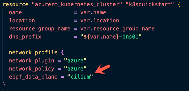 And with one little line of code... My AKS cluster is now running @ciliumproject #kubernetes #azure