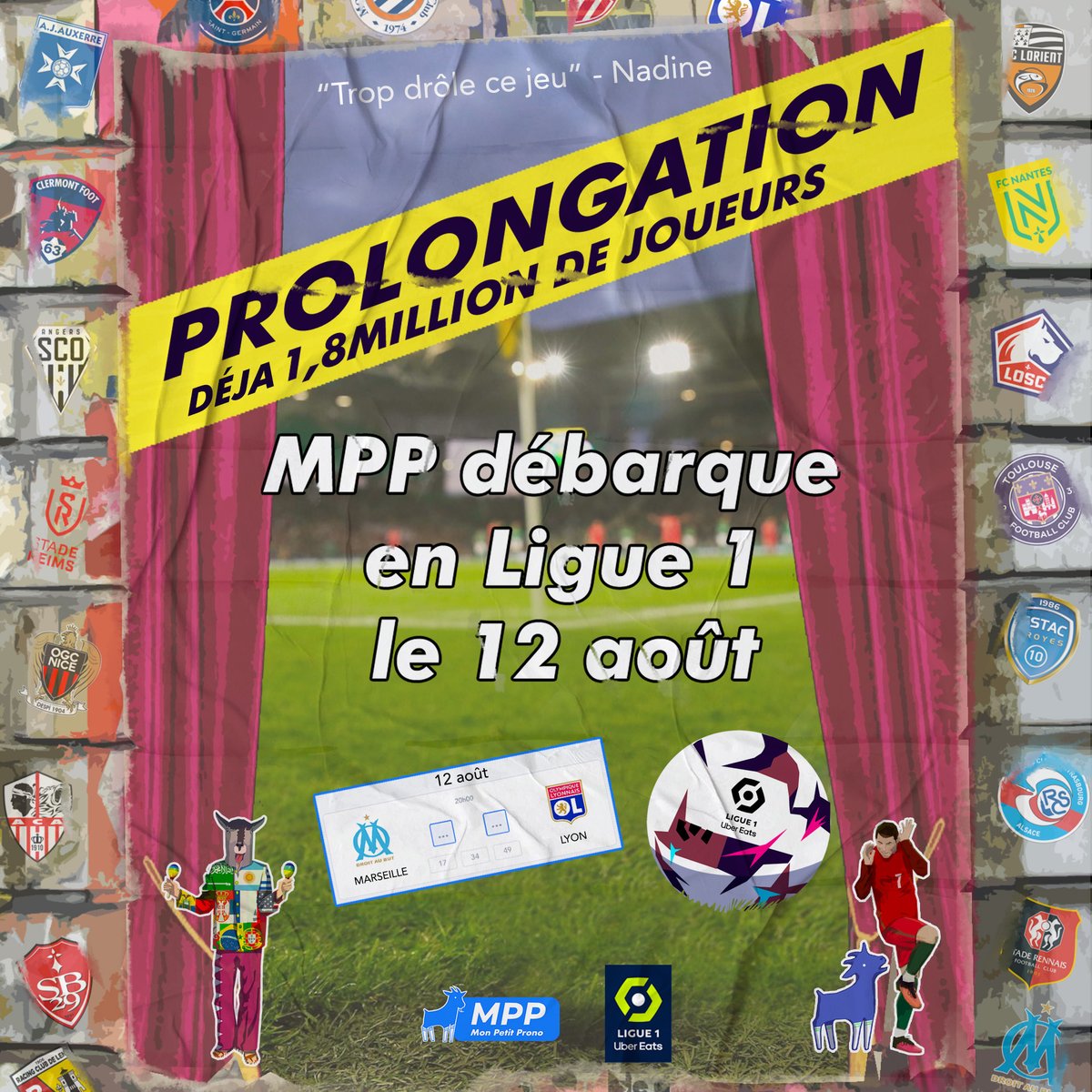 MonPetitGazon's tweet photo. On n'allait quand même pas s'arrêter là. 
Mon Petit Prono débarque en @Ligue1UberEats cet été 🇫🇷💥

On attend tes avis/remarques pour préparer ensemble cette folie ⬇️
https://t.co/jy35J7LCiB https://t.co/0Q9QDQ4aXx