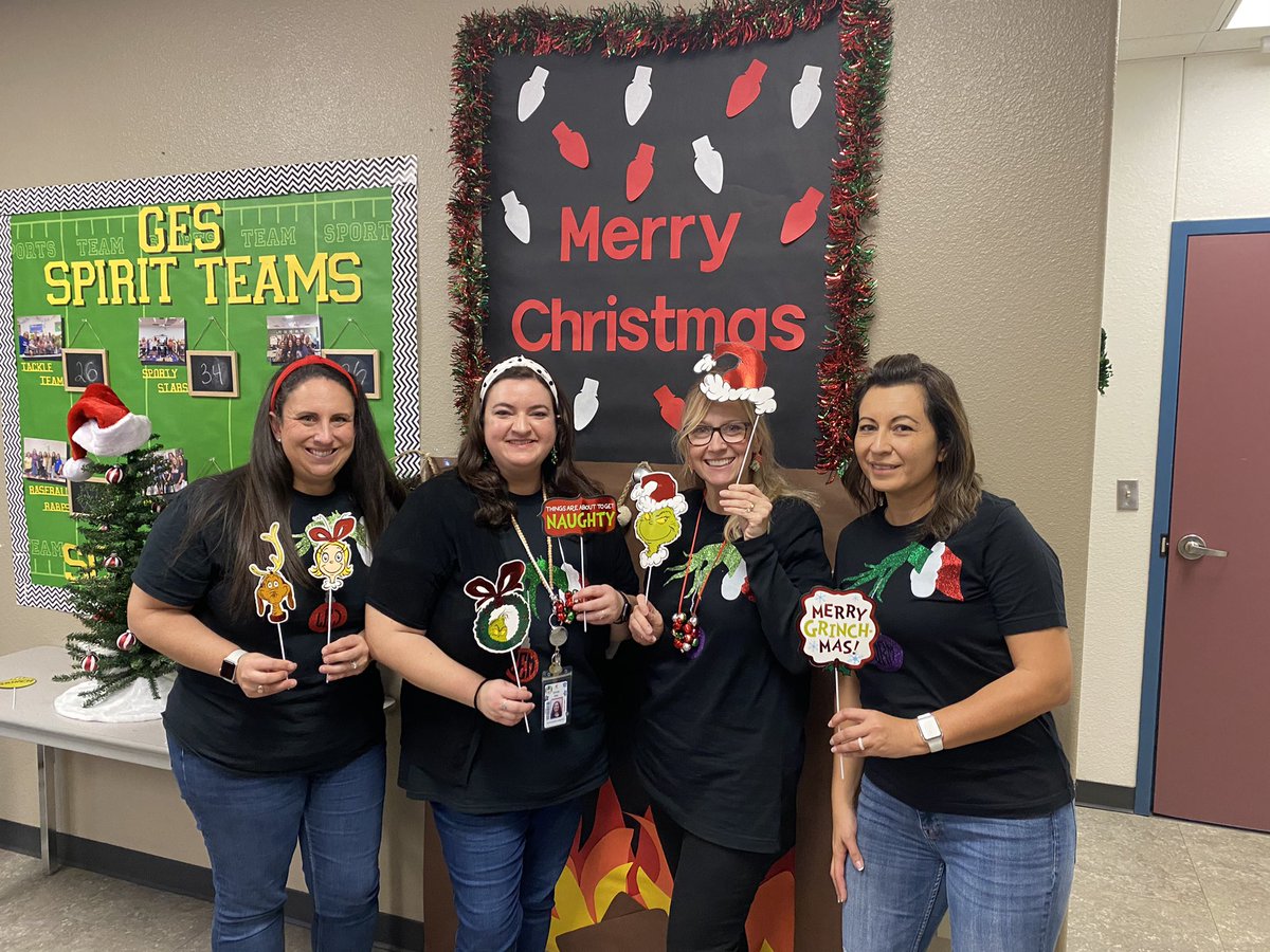 Happy Grinch Day!  Working with this Pre-K team is such a joy! Merry Grinchmas from <a href="/GESEllis/">Mrs. Ellis</a> <a href="/GESCouch/">Laura Jean Couch</a> <a href="/GESDRodriguez/">Dolores Rodriguez</a>!  #GESShineon