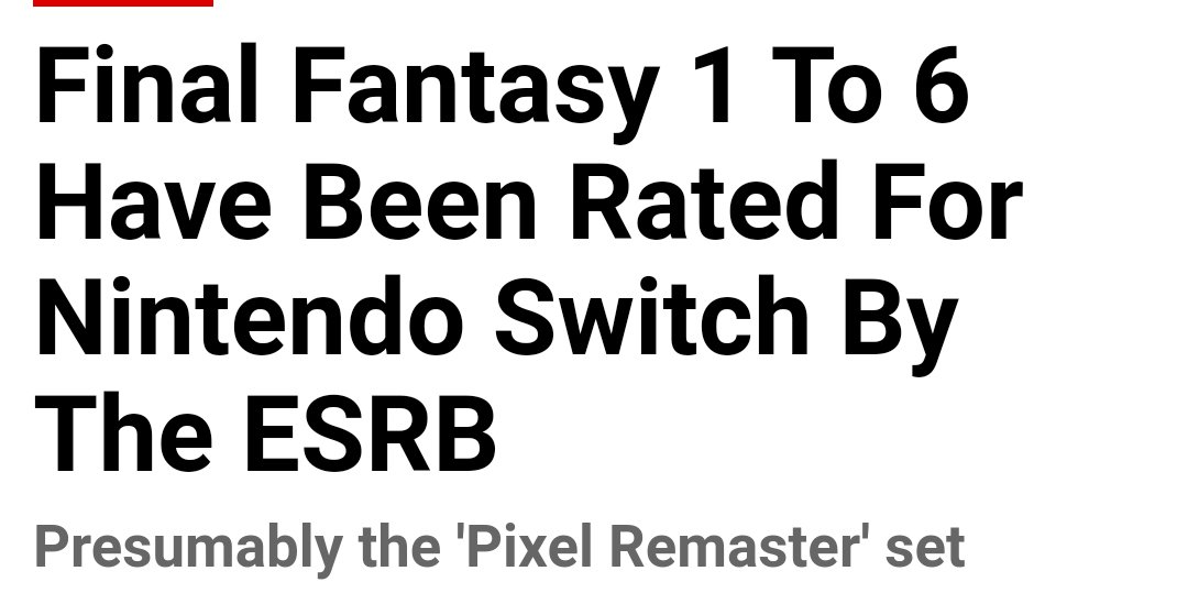 SpawnWaveMedia's tweet image. Going to need all of those Final Fantasy remasters on one cartridge Square.