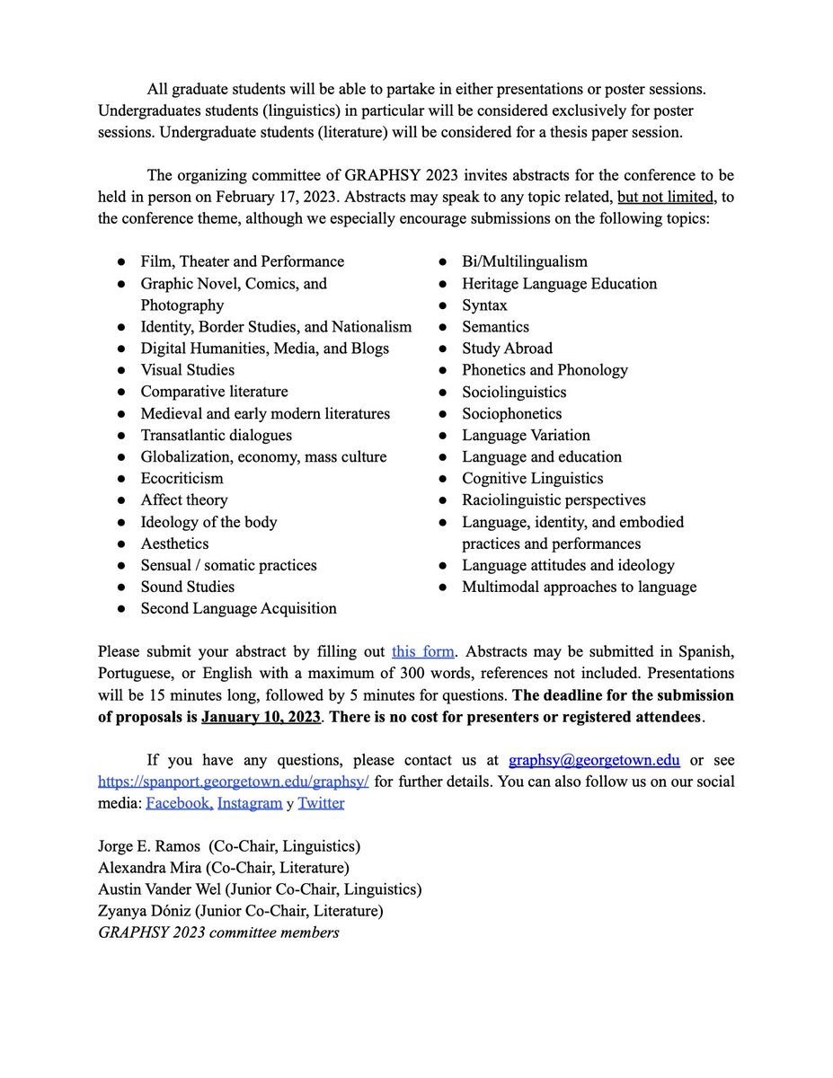 graphsy_gu's tweet photo. Mark your calendars and don't forget to submit your abstracts! https://t.co/R96dQ1t5hm