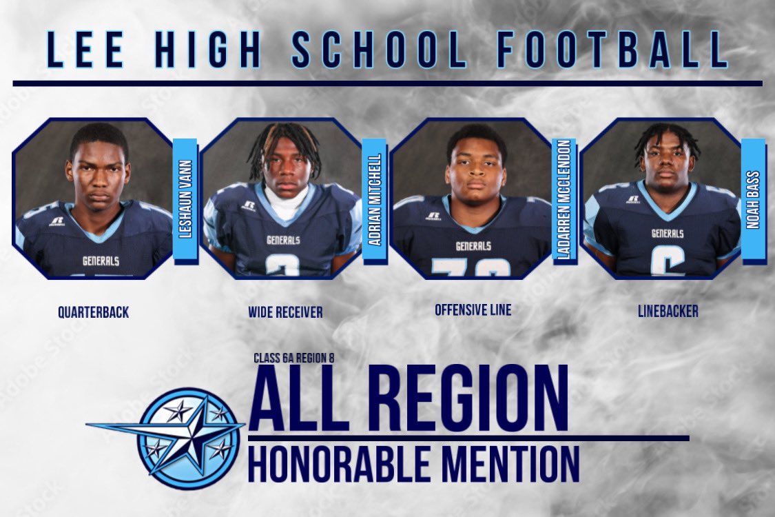 <a href="/AL6AFootball/">Alabama5AFootball</a> 
All Region
Honorable Mention 
L. Vann-QB |2024
<a href="/ShaunVann2/">Shaun Vann</a> 
hudl.com/v/2K0QS2

A. Mitchell-WR |2023
<a href="/adrian2goated/">Adrian Mitchell Wr/ATH @Arlansasbaptist</a> 
hudl.com/v/2J9mQE

L. McClendon-OL |2025
<a href="/LaDarren70/">LaDarren(LD) McClendon</a> 
hudl.com/v/2JgXd9

N. Bass-LB |2023
<a href="/ResearchNoah/">Noah Bass</a> 
hudl.com/v/2Jg3Rn