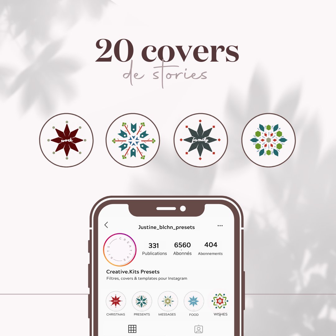 And finally, a collection of 20 Highlights, called 'Snowflakes', centered on a revisit of the snow star.
Here too, the imagination has run wild!

#coverstories #highlightscovers #instagramhighlights #instagramtemplates #instagramposts  #instagramstories #instagramcovers