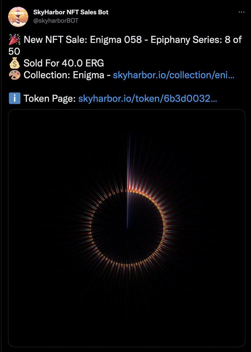 skyharbor_io's tweet photo. Also hope anyone who sees this post also checks out our SkyHarbor NFT Twitter Sales Bot: @skyharborBOT 

Get real-time updates on when an NFT is sold on-site. Lots of big sales recently, it gives you a kick whenever you witness one! https://t.co/xySJb8YHOf