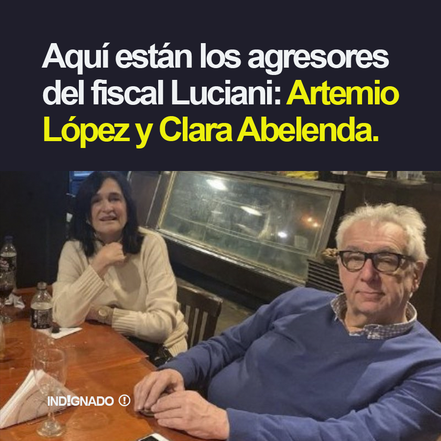 indignadoxd's tweet photo. Los agresores del fiscal Luciani y su familia: Artemio López y Clara Abelenda están enfurecidos con la difusión de esta foto. Así que les pido por favor no le den RT, ni me gusta, ni los arrobes, ni comentes, nada de nada. Hagan de cuenta que no la vieron. Por favor les pido.🙏🤣 https://t.co/S7Hf269ohJ