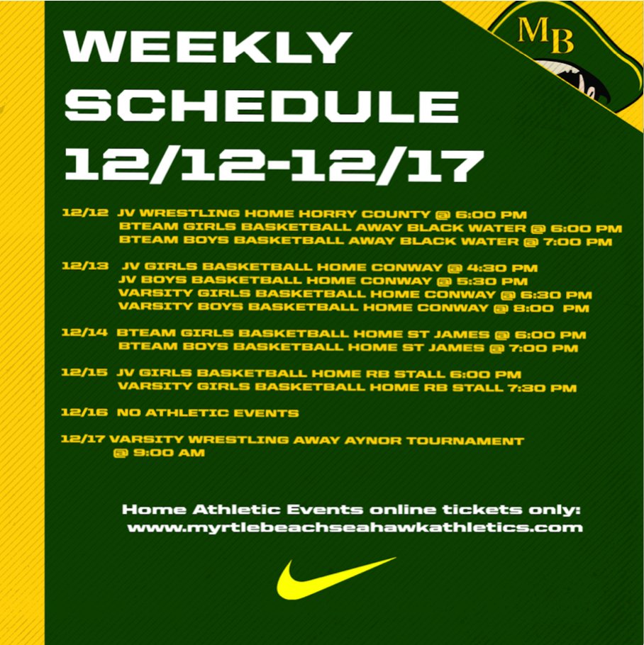 Seahawk Athletics this week!