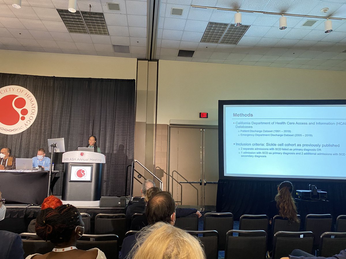 Very interesting presentation by Busola Oluwole @Busola_Ol at #ASH2022 showing an INCREASE in the incidence of ischemic strokes in Californians with sickle cell disease in the post-STOP era.