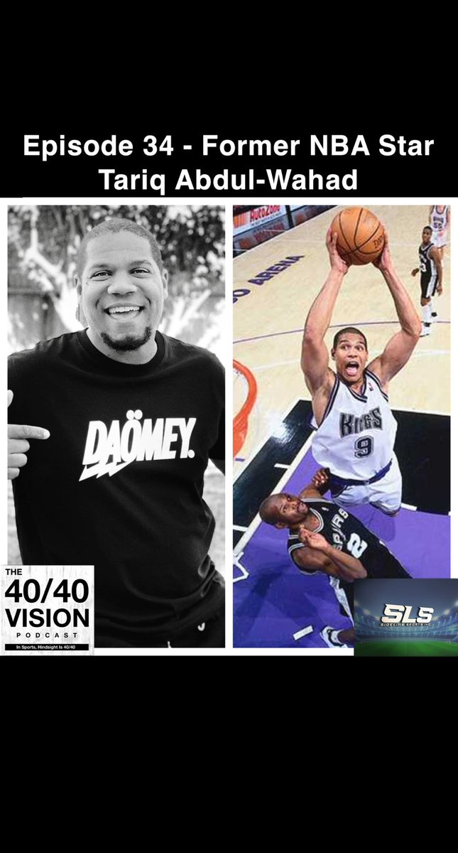 khaled74's tweet photo. Episode 34 - Former NBA Star Tariq Abdul-Wahad

On Episode 34 of @4040visionpod we welcome former NBA star Tariq Abdul-Wahad to the show. We cover his journey from France to Michigan then on to San Jose State and his 7-year NBA career.

LINK: https://t.co/JfYZHpWSJA https://t.co/ke5kqfrVIn