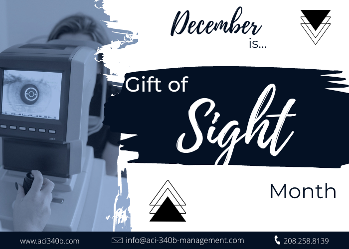 Routine eye exams are critical for vision and eye health and a myriad of health conditions ranging from cognitive function, heart health, diabetes, and others.  #GiftofSight #340B #RuralHealthCare #FQHC #DSH #CriticalAccessHospitals