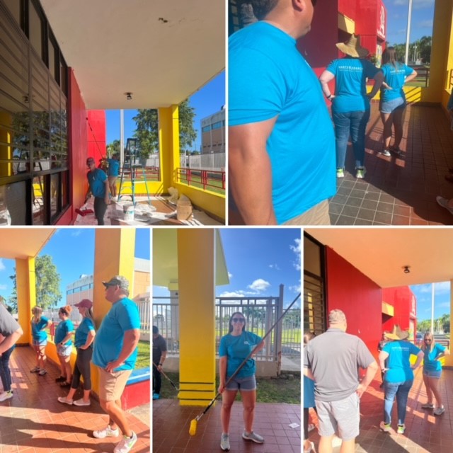 HartzSearch's tweet image. The @HARTZSearch team volunteered 🤝 to help the Boys and Girls Club in San Juan, Puerto Rico. With a new fresh face of paint, the club is ready to host its 200+ kids! Thank you for letting us help restore the color to brighten their day. ☺️