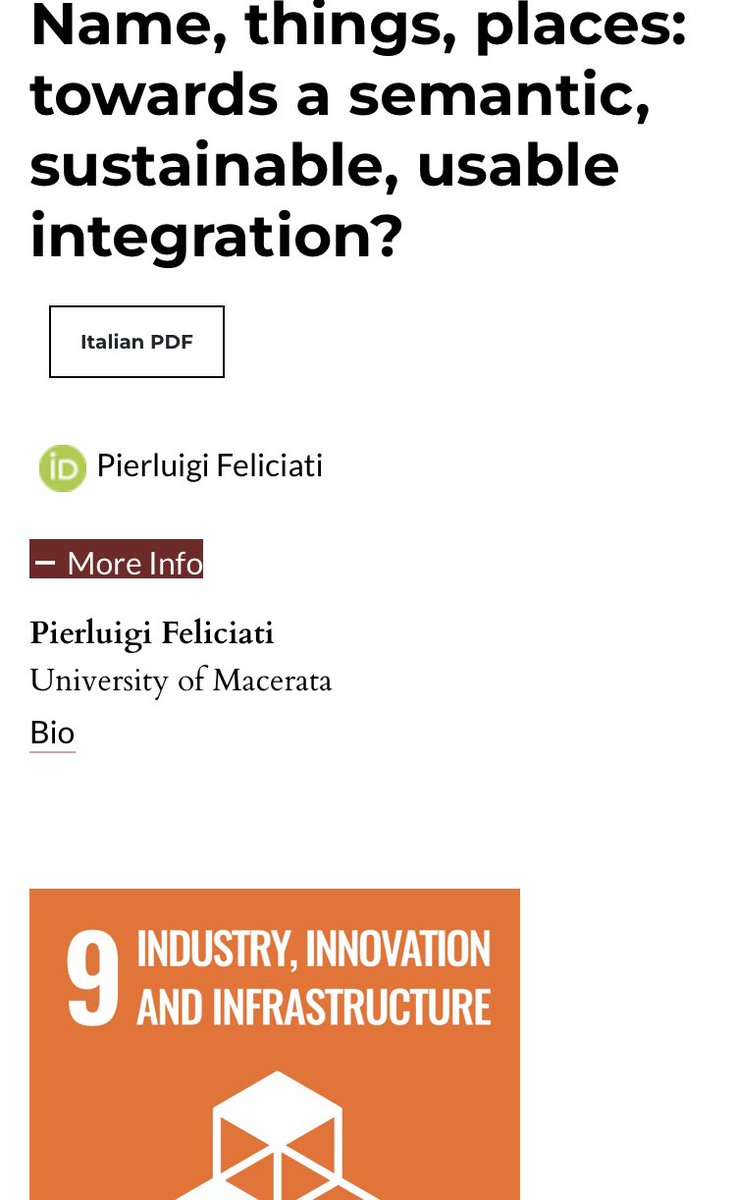 📍@PierluigiFelic4 <a href="/UniMC/">Università di Macerata</a> ➰ Name, things, places: towards a semantic, sustainable, usable integration? 📂 V.13, n.3 2022 JLIS.it jlis.it/index.php/jlis…