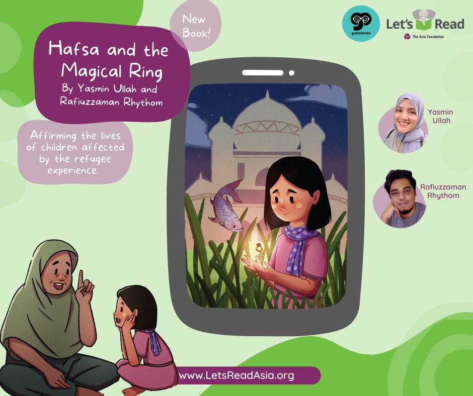 From <a href="/Asia_Foundation/">The Asia Foundation</a> #GomAcho Collection, we present to you, Hafsa and the Magical Ring!
Read the book for free on the Let’s Read app and join Hafsa on her trip down the memory lane! loom.ly/ntONcR8