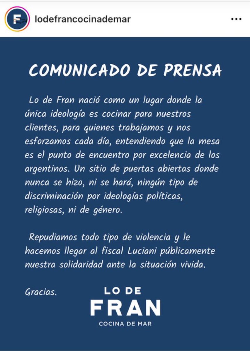 <a href="/pabloduggan/">Pablo Duggan</a> El restaurante destruyendo en 3, 2, 1 la mentira de Duggan 
Le piden disculpas al fiscal Luciani
No más preguntas sr Juez
Pd1: la agresira es la esposa de Artemio López
Pd2: Duggan, andá pallá Bobo