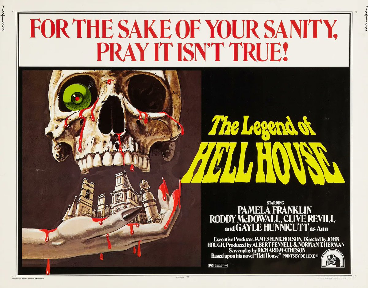 Haunted Holidays! The Legend of Hell House (1973) &amp; Ghost Story (1981) screen in 35mm next Monday, December 19th. Tickets: buff.ly/3EPNiyJ