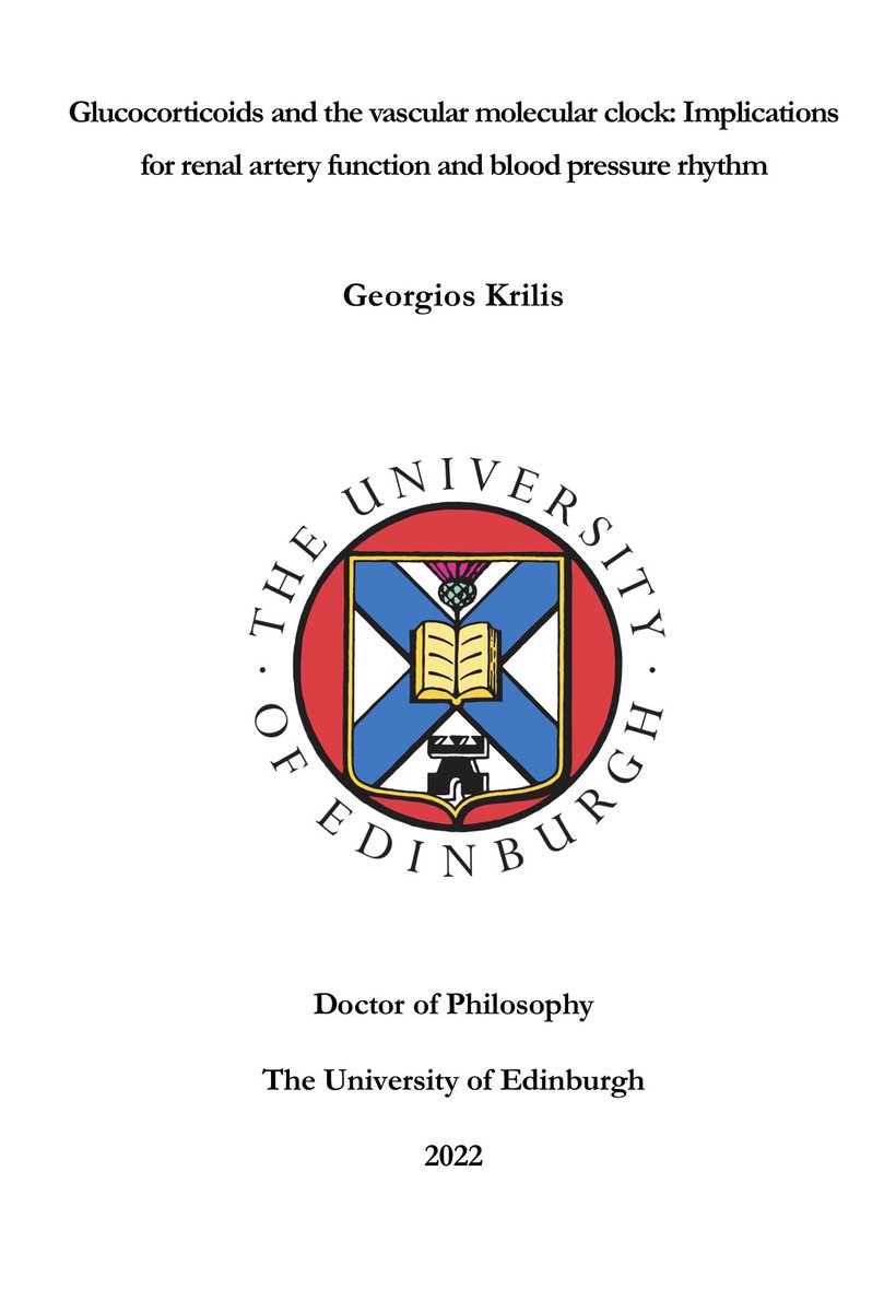 Georgios Krilis (@drgeokrilis) on Twitter photo Very proud to share that I passed my PhD defence today!! Many challenges during this PhD brought by lockdowns and covid19, but with excellent supervision from <a href="/jesivy/">Dr Jess Ivy</a> and <a href="/edinburgh_renal/">Matt Bailey</a> we made it. PhD in Circadian Vascular Physiology and couldn’t be happier! Very proud to share that I passed my PhD defence today!! Many challenges during this PhD brought by lockdowns and covid19, but with excellent supervision from <a href="/jesivy/">Dr Jess Ivy</a> and <a href="/edinburgh_renal/">Matt Bailey</a> we made it. PhD in Circadian Vascular Physiology and couldn’t be happier!